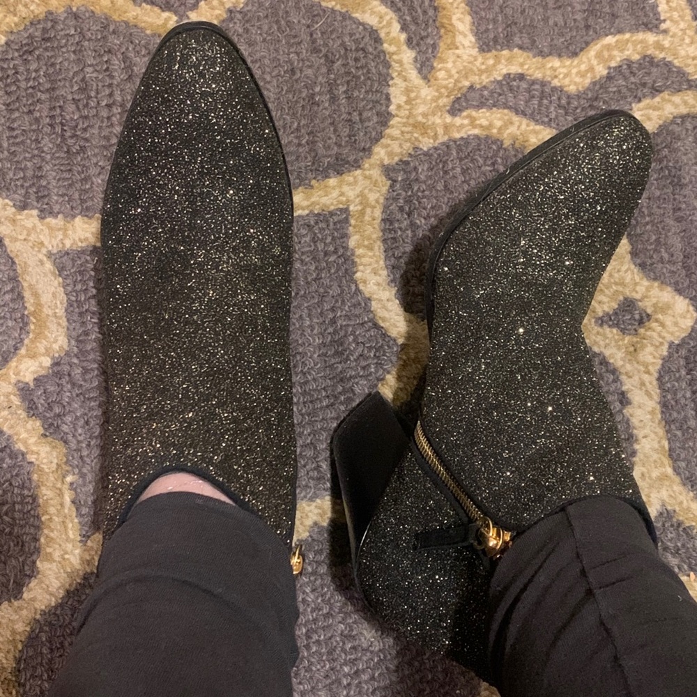 “Sugar Suede Sparkle” ankle booties - Picture 7 of 8